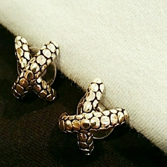 Jewelry - Criss-cross Beach Pebble Earrings